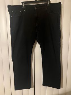 Levi's Men's Black Straight Denim Jeans Regular Fit Mid Rise 5-Pocket Big and Tall