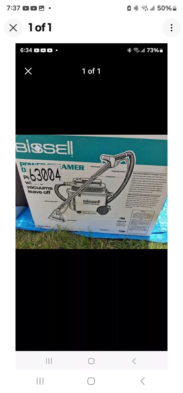 VINTAGE  Bissell Power Steamer Deluxe NEW carpt cleaner, NEW