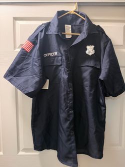 Men’s (XL) Police Navy Blue Costume Shirt (New)