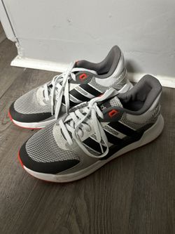 Adidas Run 90S Gray Solar Red Sneakers Size 8