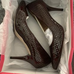 Burgundy Just Fab Heels