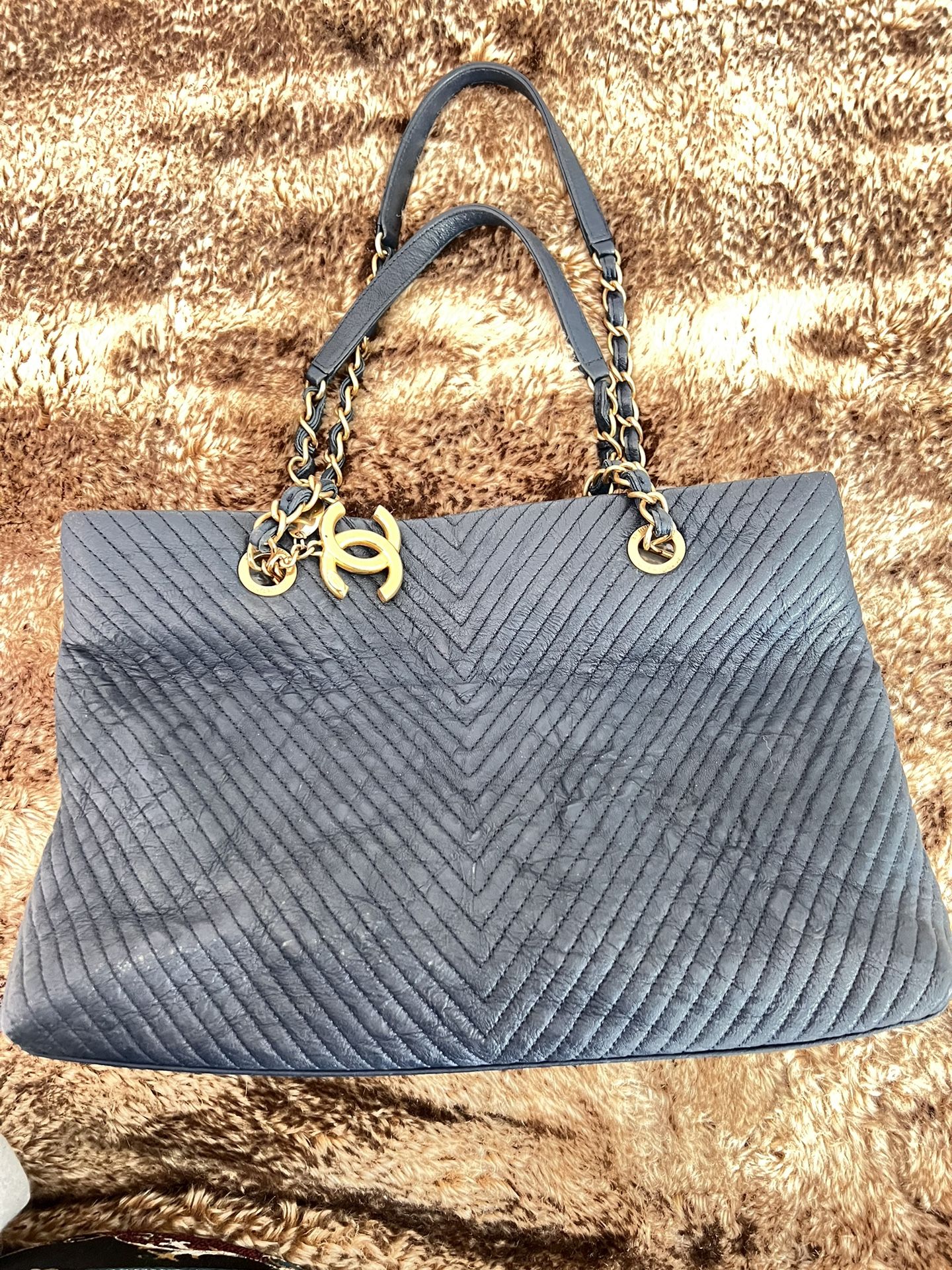 Authentic Chanel Chevron Tote