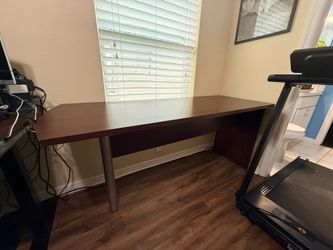 Modern Office Desk with Built-in 12-Outlet Power Strip – $75 OBO