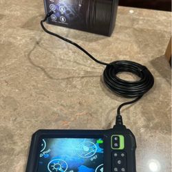 Endoscope Camera with Light, 4.3" Inspection Camera, 1920P HD Borescope Camera with 8 LED Lights, IP67 Waterproof Snake Sewer Camera, 16.4FT Semi-Rigi
