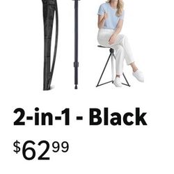 ALEVMOOM Walking Cane with Seat Folding Lightweight, 2-in-1 Cane Stool for Adults