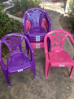 Kids Plastic Chairs -Ice Cream Back Drop