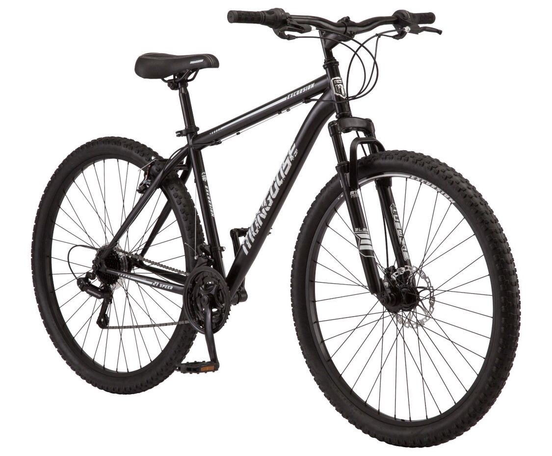 Mongoose 29” Excursion Men's Mountain Bike 21 speeds black / white
