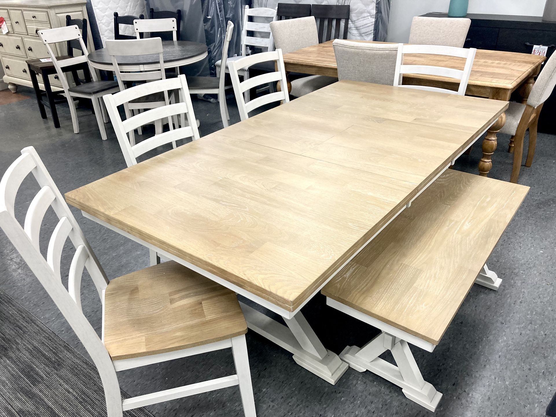 New Butterfly Table / 4 Chairs / Bench
