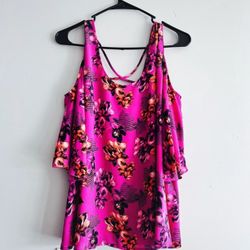 Women’s Fuchsia Floral Blouse 