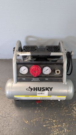 Husky ((contact info removed)) 1-gallon, 135 PSI portable electric silent air compressor