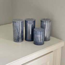 New Crate and Barrel blue candles