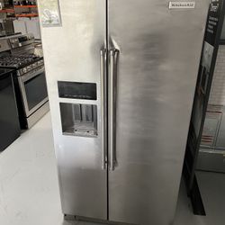 KitchenAid Stainless Steel 24.8 Cu. Ft. Standard Depth Side-by-Side Refrigerator 