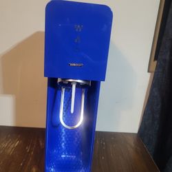 Blue SodaStream sparkling water maker