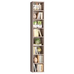8-Tier Media Tower Rack, 11.6 X 9.3 X 70.9 Inches CD DVD Slim Storage Cabinet with Adjustable Shelves, Tall Narrow Bookcase Display Bookshe