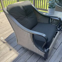 Patio Furniture- Loveseat, Chairs, Tables, and Seat Cushions + Including Chair And Loveseat Protection Covers