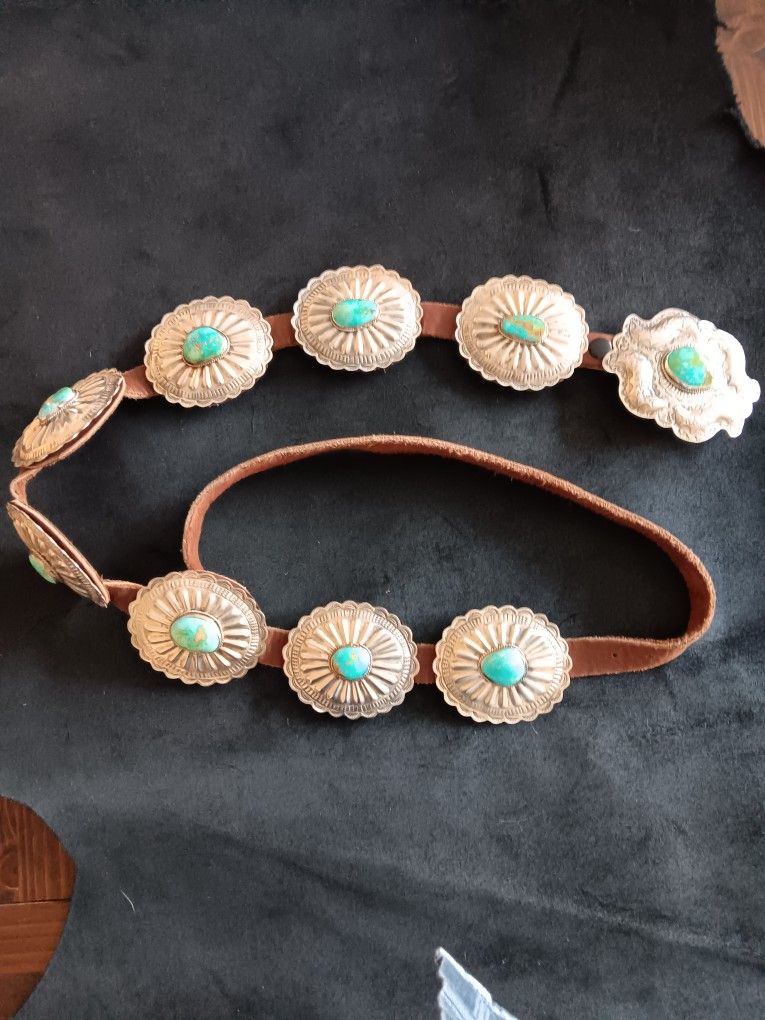 Fantastic Sterling Silver Concho Belt
