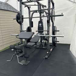  Smith Machine SM1001/FID Adj Bench/Gym Equipment/Fitness/Squat Rack/‼️⭕️WEIGHTS AND OLYMPIC BARBELL SOLD INDIVIDUALLY ⭕️‼️FREE  DELIVERY🚚 
