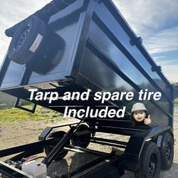 New Hydraulic Dump Trailer with Tarp & Spare Tire 💠