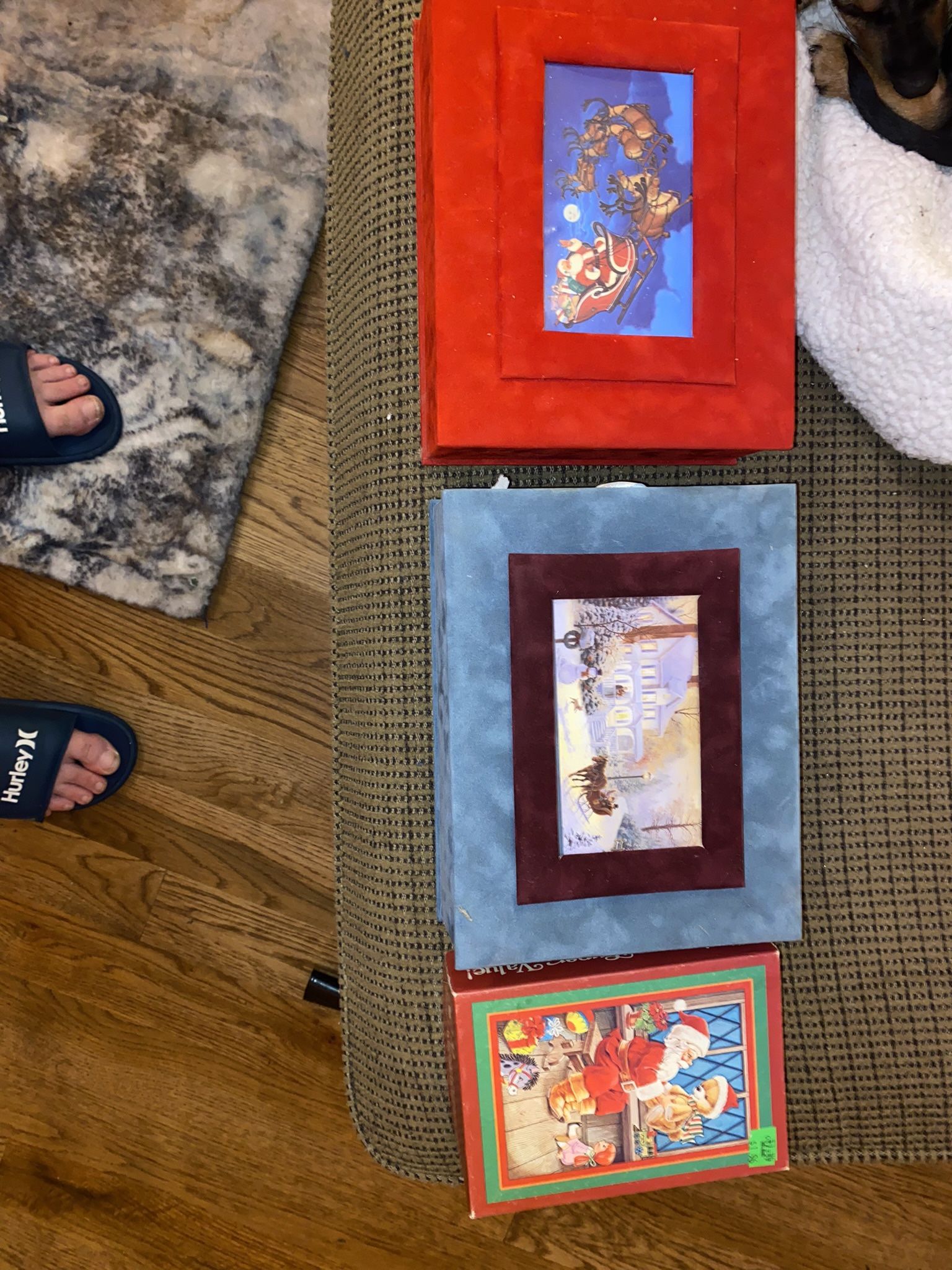 Vintage Christmas Postcards Lot Of 3 Boxes