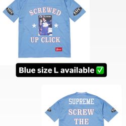 Supreme SS26’ week 6 Size L Supreme/DJ Screw Football Jersey