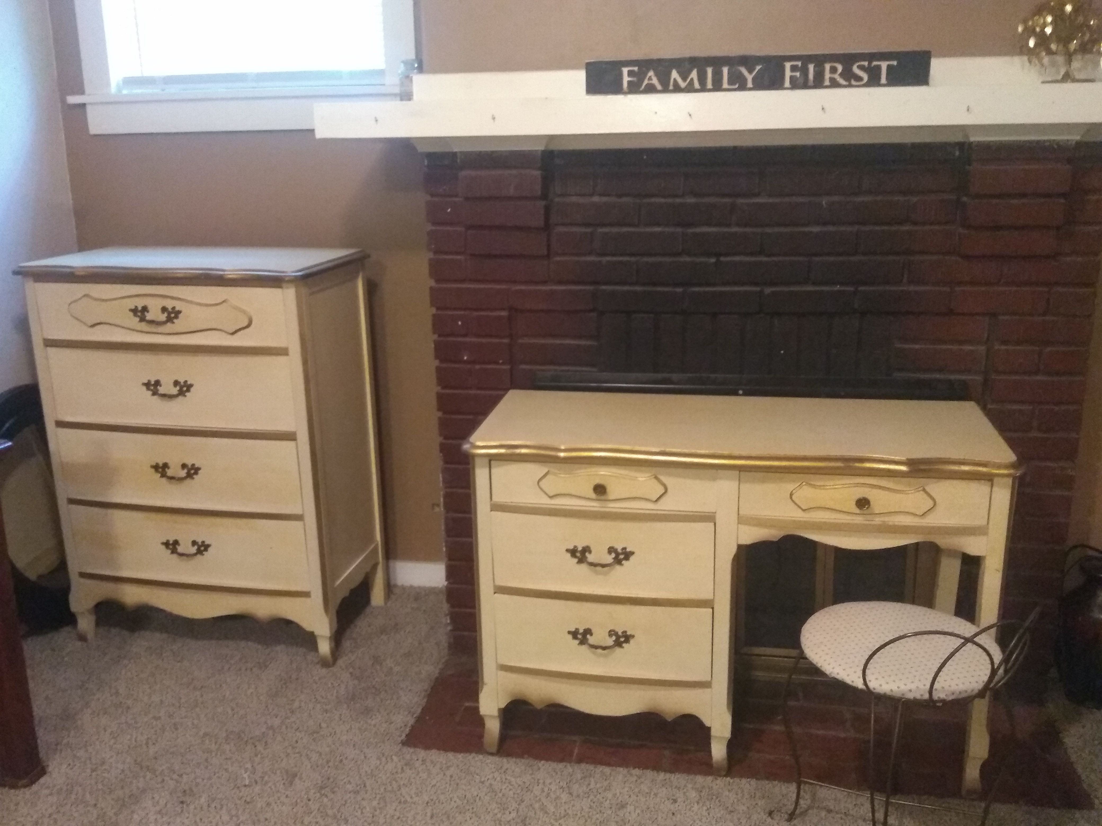 French Provincial Dresser and Matching Desk