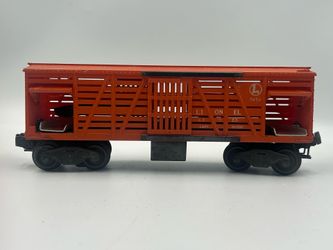 Vintage Lionel 3656 O Gauge Operating Cattle Stock Car Orange No Animals