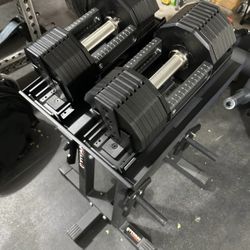 RepX Pepin Adjustable Dumbbels & TitanFitness Stand