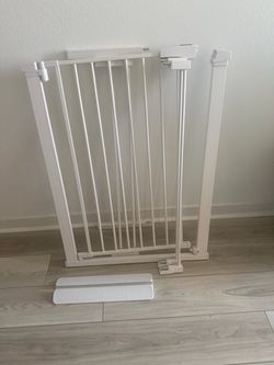 Mumeasy 36" Extra Tall Baby Gate for Stairs, 29.7-54.2" Wide Dog Gate for Doorways, Walk Thru Pet Safety Gate for Indoor, Pressure Mounted with Auto C
