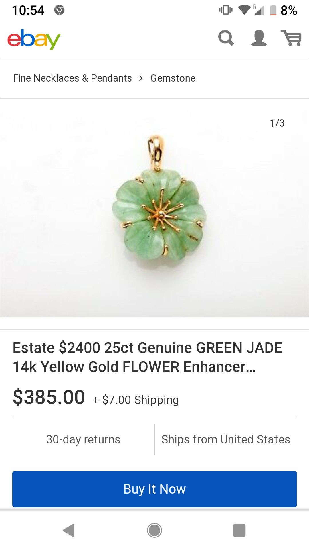 14k gold /jade flower pendent brand new beautiful piece of jewelry