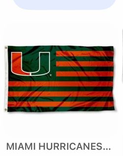 Miami Hurricanes Striped Nation Flag
