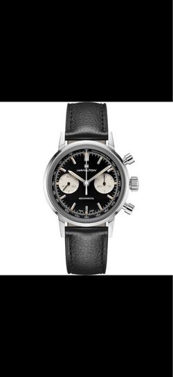 Hamilton American Classic Manual Wind Chronograph H Leather Mens Watch H(contact info removed)0