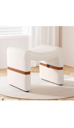 Sherpa M-Shaped Ottoman *Brand New*
