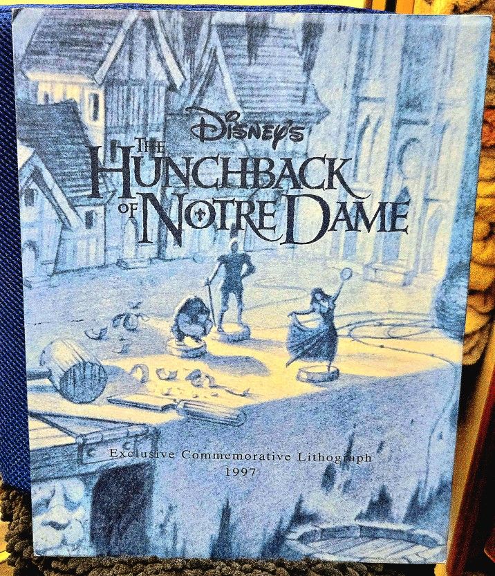 Disney Store 1997 The Hunchback of Notre Dame Exclusive Commemorative Lithograph