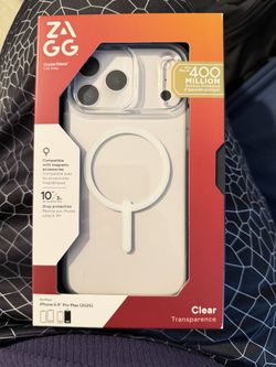 Brand New ZAGG Crystal Palace Lite Snap with Kickstand for Apple IPhone 17 Pro Max (Black & Orange).