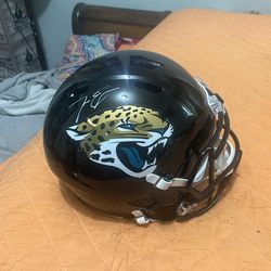 Travis etienne signed full size replica helmet
