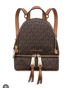 Michael Kors Women's Rhea Mini Logo Backpack - Brown