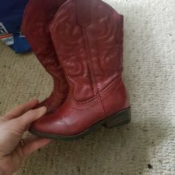 Toddler Size 7 Red Boots