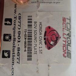 Torque Solution BOV Sound Plate For 2016-2020 Civiv 1.5T