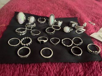 NEW Silver plated rings / Stainless steel earrings: See Description