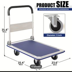 A Heavy-duty Folding Flatbed Cart