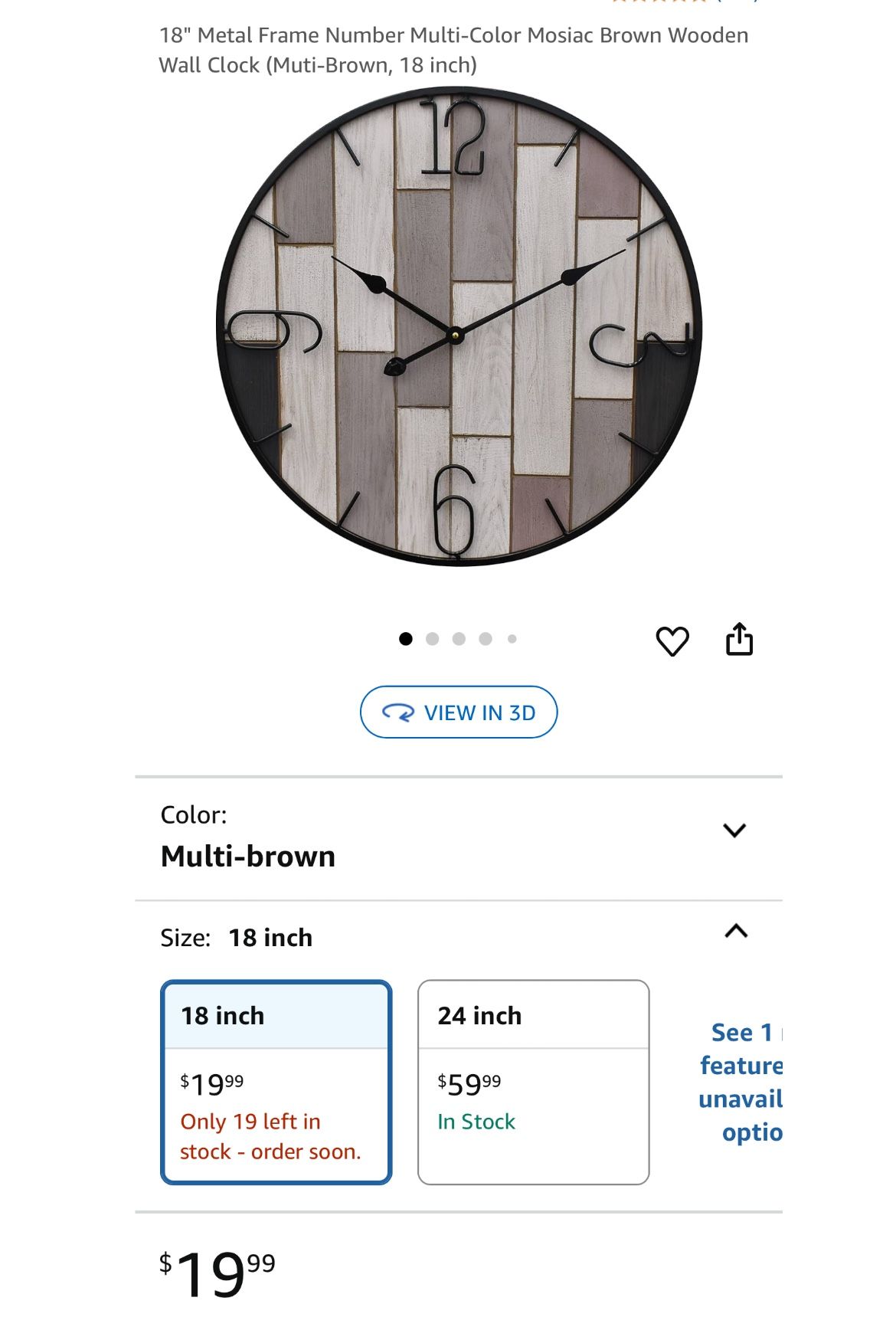 Brown Wooden Wall Clock