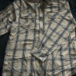 SHEIN Satin Plaid Button Down 