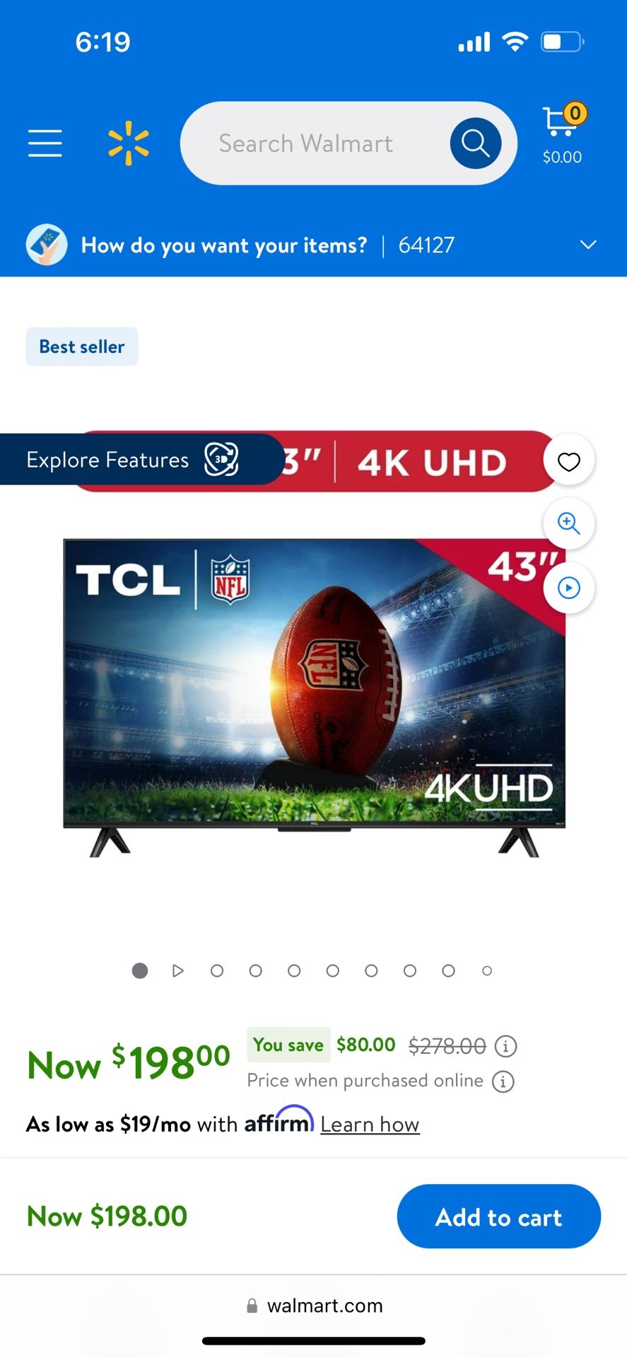 43 In TCL Smart Tv