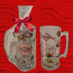 49ers glass mug