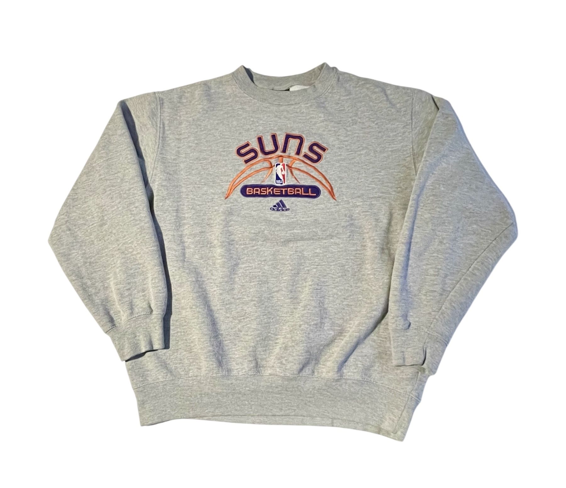 Vintage Adidas Phoenix Suns Sweatshirt Men’s Medium Grey NBA Basketball Pullover