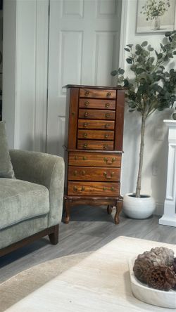 Beautiful Antique All  wood Jewelry cabinet