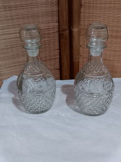Vintage Princess house Crown and Grape Liquor Decanters