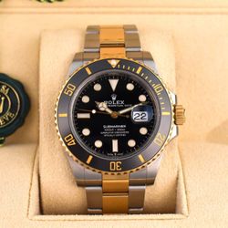 Rolex Submariner Date 41mm 126613 Black Dial Ceramic Bezel 18k yellow gold & steel bracelet box & tag, appraisal