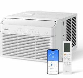 Midea Inverter Window Air Conditioner with Heat – Quiet Window AC Unit and Heat Combo with Dehumidifier – Cools up to 550 Sq. Ft. – Energy Star Rated,