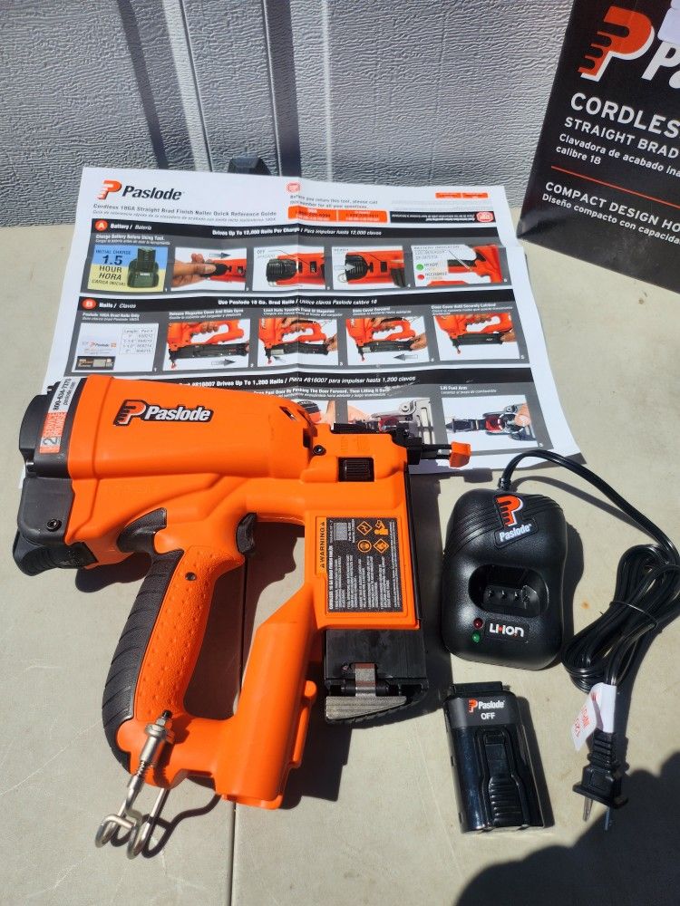 Paslode 18-Gauge Cordless Straight Finish Nailer -BRAND NEW